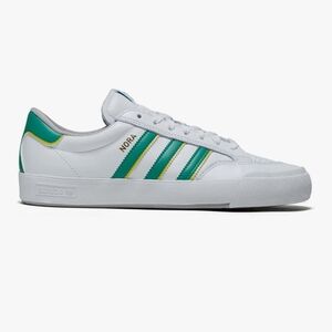 Adidas White and Teal Nora Skate Shoes
